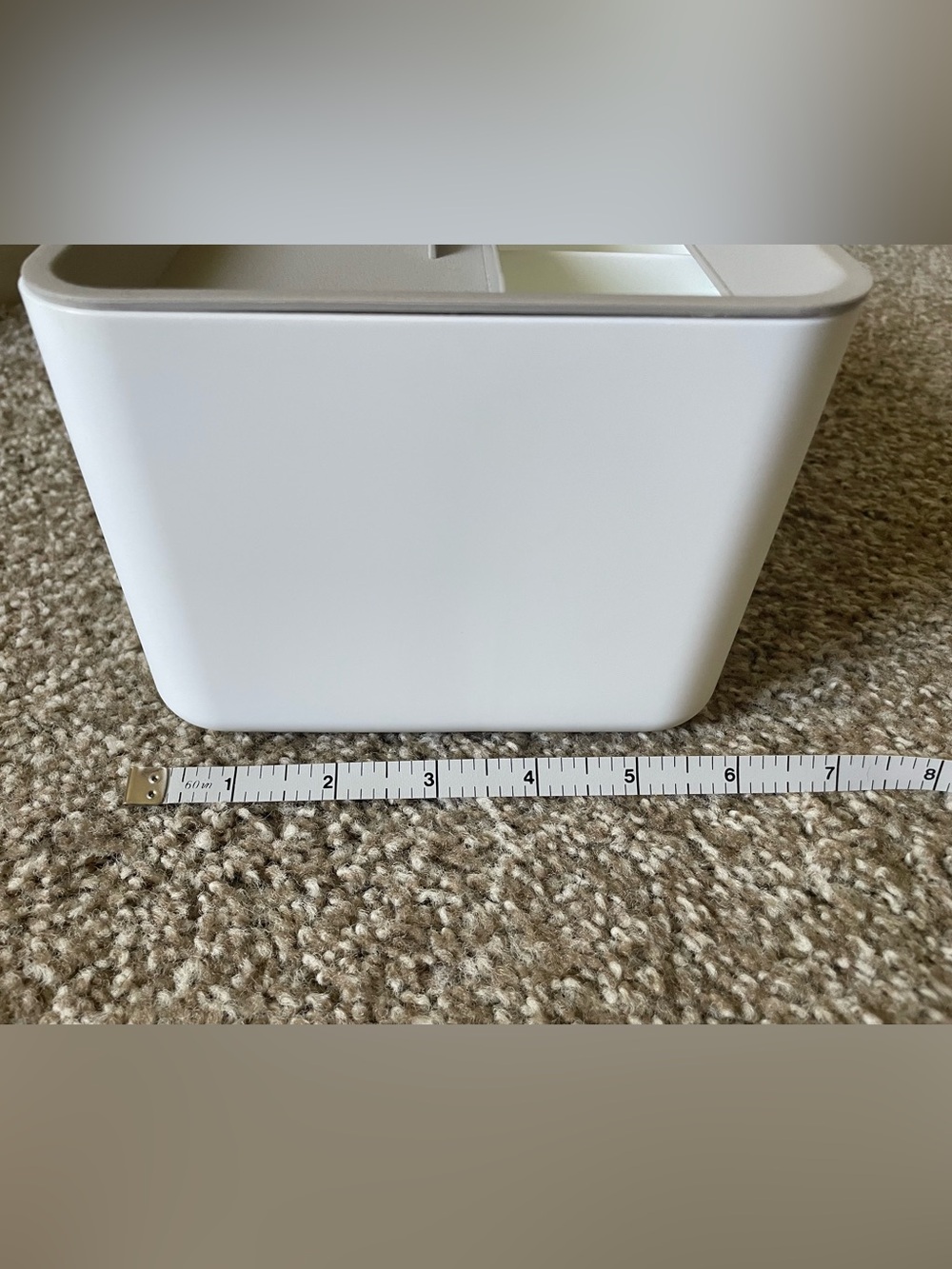 Minimal White Plastic Tissue Box Holder Organizer - Picture 6 of 7